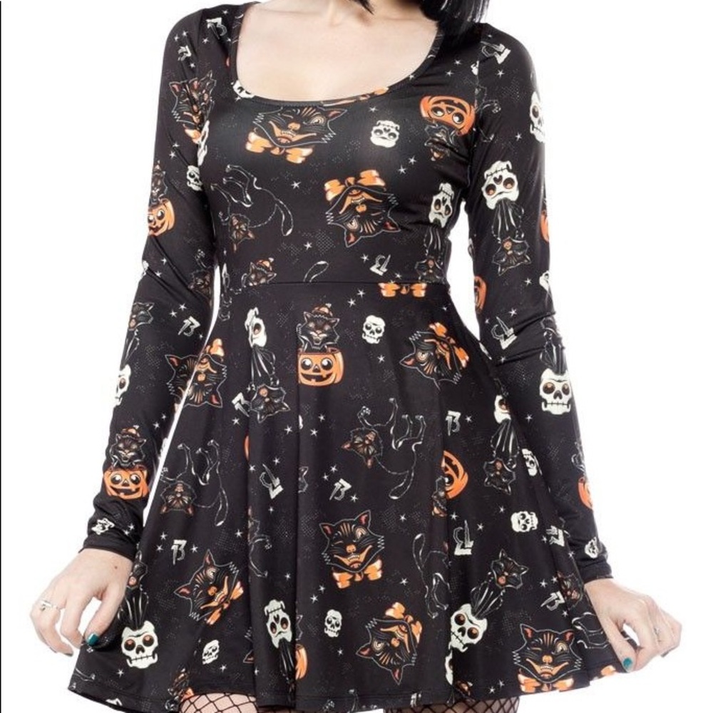 Sourpuss Halloween skater dress